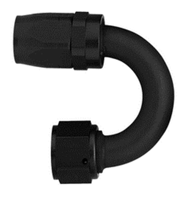 FBM4462 (FCM4462) Eaton Aeroquip® -06 Reusable S.A.E. 37° (JIC/AN) Swivel 180° Elbow Fitting - Black Anodized Aluminum