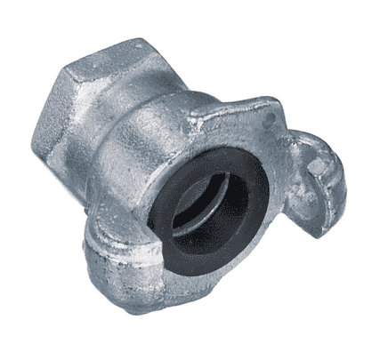 FE-25 by Kuriyama | Two Lug Universal Air Hose Coupling | 1/4" Female NPT | 150 PSI | Zinc Plated Steel