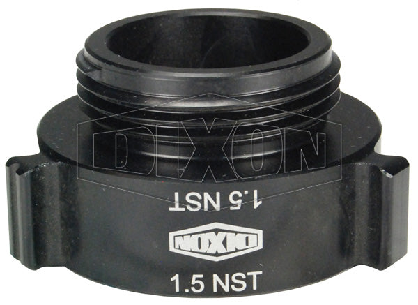 N37-15F15F Dixon Aluminum Hydrant Adapter - Style N37 - Rocker Lug - 1-1/2" Female NST(NH) x 1-1/2" Male NST(NH)