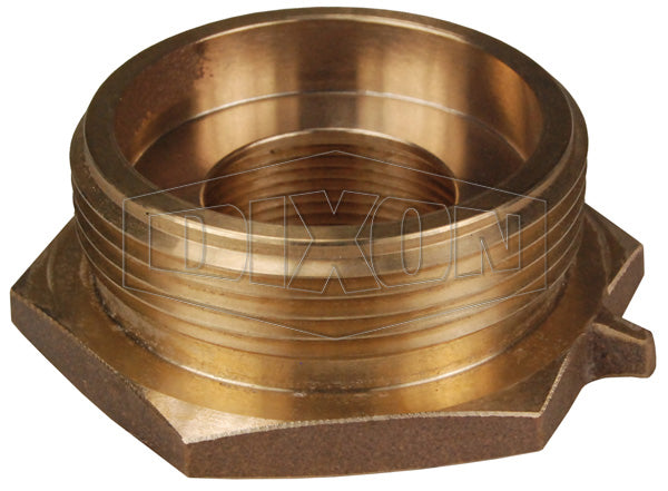 FM15F15S-D Dixon Cast Brass Female to Male Hex Nipple - 1-1/2" Female NST(NH) x 1-1/2" Male NPSH (Domestic)