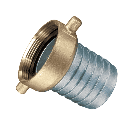 FHNST-F250 by Kuriyama | Shank with Brass Swivel Nut | 2-1/2" Female NST X 2-1/2" Hose Shank | 50 PSI | Aluminium