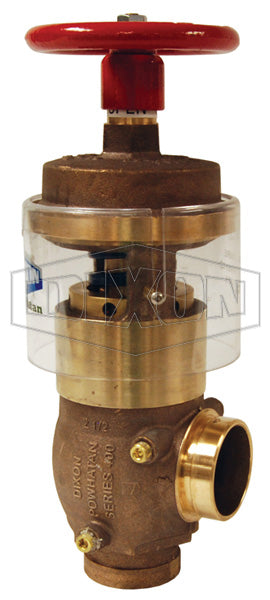 FAPRAVG250G Dixon Cast Brass Field Adjustable Pressure Reducing Angle Valve - 2-1/2" Grooved Inlet x 2-1/2" Grooved Outlet