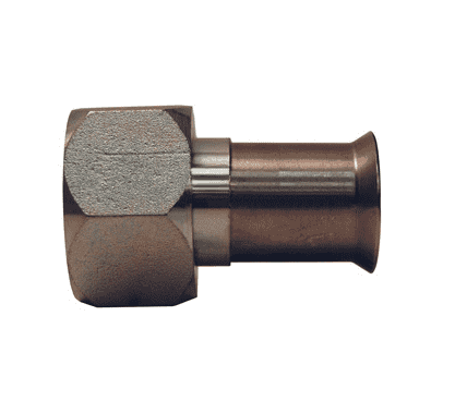 FMF500 Dixon Carbon Steel Straight Fem. Weld End Metal Hose Fitting (Nut & Sleeve) - 3/4" - 16 Fem. Threaded 37 deg. JIC x Weld End - 1/2" Tube OD