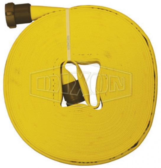 NF610Y100RAF Dixon Forestry Non Weeping Fire Hose - Coupled - 1" Male x Female NST(NH) - Aluminum - 100ft Length