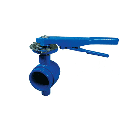 GIBFV200 Dixon 2" Epoxy-Coated Grooved End Iron Butterfly Valve