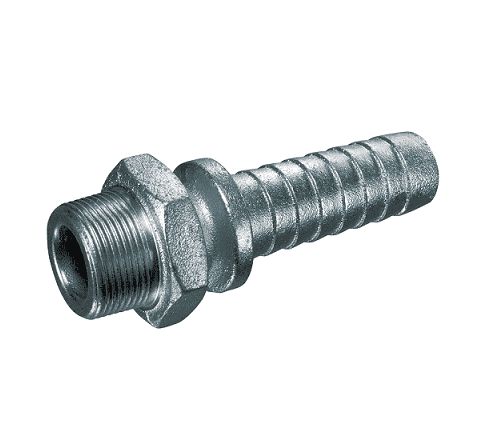 GJM-250 by Kuriyama | Ground Joint Coupling Threaded Male Hose Shank | 2-1/2" Male NPT x 2-1/2" Hose Shank | Zinc Plate