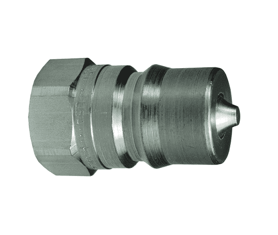 H4BF4-SS Dixon 316 Stainless Steel H-Series Quick Disconnect 1/2" ISO-B Interchange Hydraulic Nipple - 1/2"-14 Female BSPP