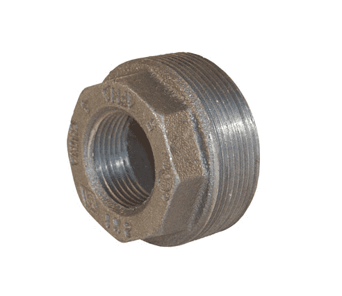 HB1250 Dixon 150# Iron NPT Threaded Reducer Hex Bushing - 1-1/4" Male NPT x 1/2" Female NPT