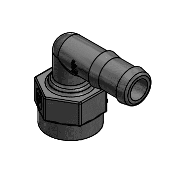 HBF075-90 Banjo 3/4" Female Pipe Thread x 3/4" Hose Shank - 90 Degree