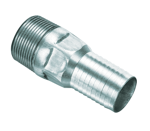 HEX-SPN100 by Kuriyama | Hex Hose Nipple | 1" Male NPT x 1" Hose Shank | 125 PSI | Zinc Plated Steel