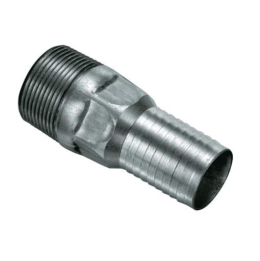 HEX-STN050 by Kuriyama | Hex Hose Nipple | 1/2" Male NPT x 1/2" Hose Shank | 125 PSI | Plain Steel