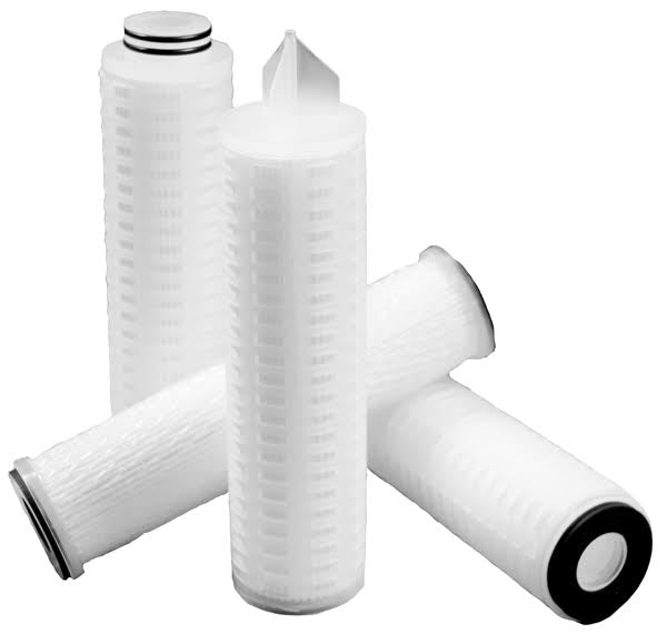 DF-PHEBK34S Dixon Valve High-Efficiency Pleated Cartridge Element - Hard Cage/DOE/Gasket - 1 Micron - 10" Length - Polypropylene/Silicone (Case of 6)