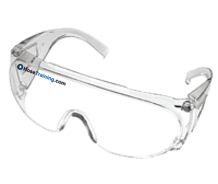 15654 Safety Glasses with HoseTraining.com Logo