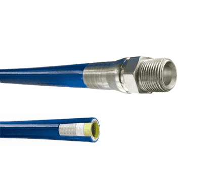 HPBU-MM16X600 by Kuriyama | Piranha® Sewer Cleaning Hose Assembly | Blue | 1" Hose ID | 1-11-1/2 Male NPTF | 3000 PSI | 600ft Length