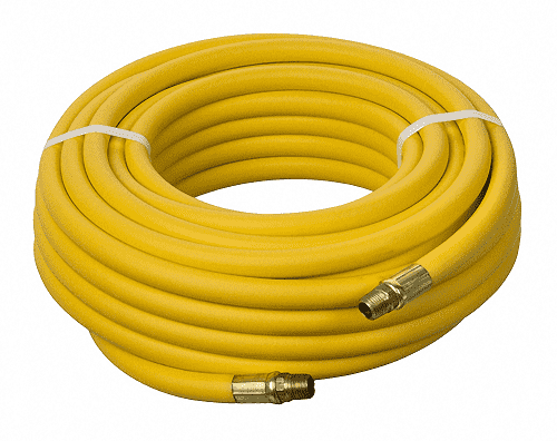 HS1171-04X25 Kuri-Tec by Kuriyama | HS1171 Series | General Service Pneumatic Air Tool Hose Assembly | Yellow | 1/4" ID | .475" OD | PVC | 25ft Length