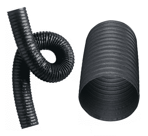 HTNP2-700X25 by Kuriyama | Series HTNP | Neo-Duct Ducting Hose | Black | ID: 7" | 20 PSI | Neoprene Coated | 25ft Length