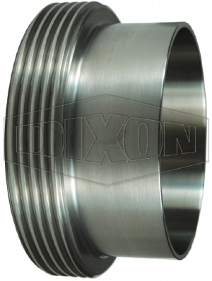 L15AJP-R200 Dixon Valve John Perry Threaded Long Weld Ferrule - 2" Tube OD - 316L Stainless Steel
