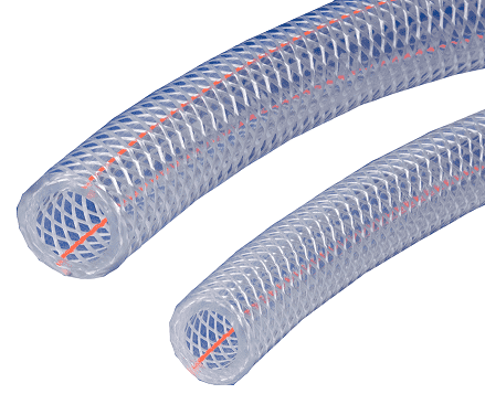 K3150-05X100 Kuri-Tec by Kuriyama | Clearbraid K3150 Series | RF Standard Wall Food & Beverage Clear Hose | 5/16" ID | .531" OD | PVC | 100ft Length