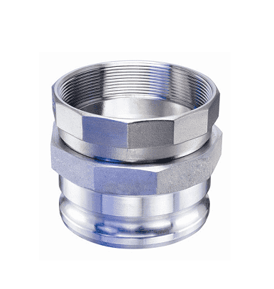 KAS-E401 by Kuriyama | Quick-Acting Swivel Coupling | Type A | 4" Aluminum Male Adapter x 4" 304 Stainless Steel Female NPT Swivel