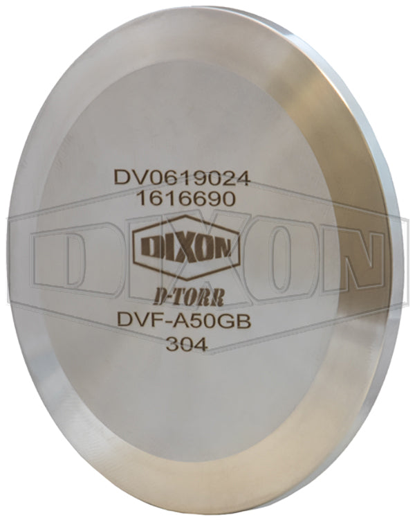 DVF-A16GB Dixon Valve KF Blank Flange for D-TORR Vacuum Fitting - Flange Size: KF16 - 304 Stainless Steel