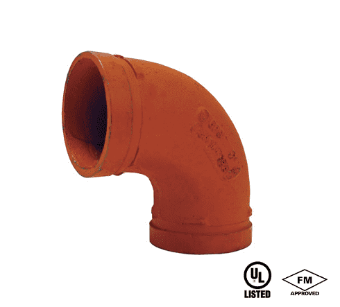 L506 Dixon Ductile Iron Grooved End Fitting - Series 90 - 6" Nominal Size