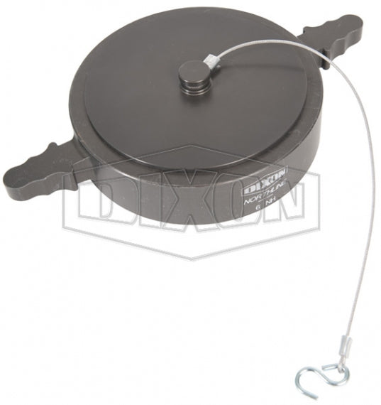 CAP600F-C-LH Dixon Aluminum Cap with Cable - Long Handle - 6" Female NST(NH)