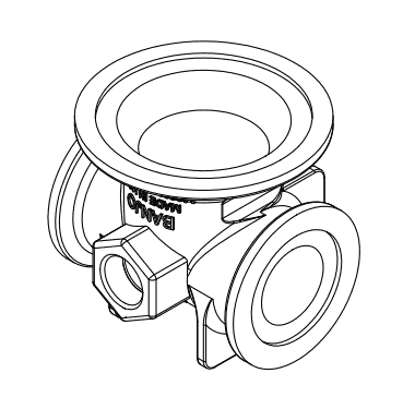 M200300TEG075 Banjo 2" x 2" x 3" Manifold Tee with 3/4" Thread Port