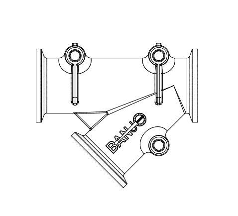 M200Y45 Banjo 2" Full Port 45° Y Flange