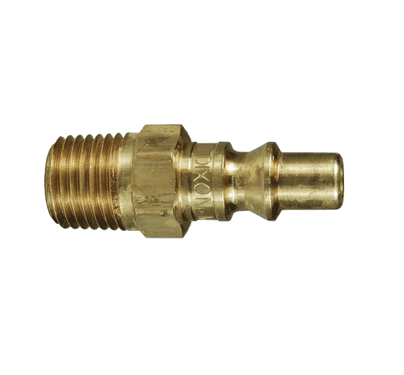 M2M2-B Dixon Brass M-Series Quick Disconnect 1/4" ARO Interchange Pneumatic Nipple - 1/4"-18 Male NPTF