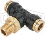 31086218DOT Dixon Valve D.O.T. Push-In Fitting - Male Branch Tee - 1/2" Tube OD x 3/8" Male NPT