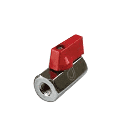 MBV018BS by Jason Industrial | Mini Ball Valve | 1/8" | Female NPT x Female NPT | Standard Port | Plated Brass