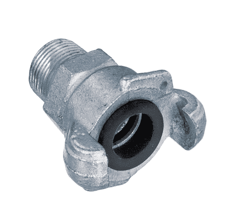 ME-38 by Kuriyama | Two Lug Universal Air Hose Coupling | 3/8" Male NPT | 150 PSI | Zinc Plated Steel