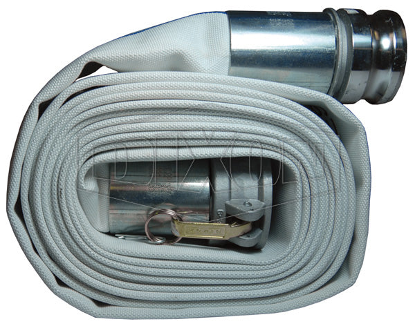 M25-25GAX Dixon Synthetic Single Jacket Mill Hose - Coupled - Fem. x Male Global Cam & Groove Couplings - 2-1/2" Hose Size - 2-11/16" Bowl Size - 25ft Length