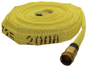 NF615-50RAQT Dixon Forestry Mop Up Hose - Coupled - Female x Male NST(NH) (Brass) Quarter Turn Forestry Couplings - 1-1/2" Hose Size - 50ft Length