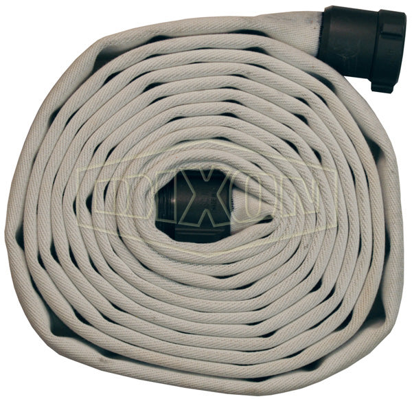 SM515W50RAF Dixon Single Jacket MSHA Approved Mine Fire Hose - Coupled - Female x Male NST(NH) (Aluminum) Expansion Ring Couplings - 1-1/2" Hose Size - 1-13/16" Bowl Size - 50ft Length