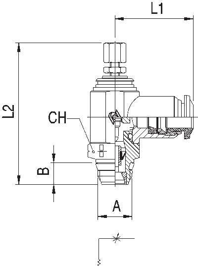 57925-6-1/4 by AIGNEP | Functional (Flow Controls) Series | Needle Valve | 6mm Tube x 1/4" Swift-Fit Male | Metal Release Collet Knob Adjustment