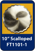 FT1101-1 Replacement Scalloped Aeroquip cut off blade for S1104 & S1102 machine