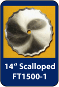 FT1500-1 Scalloped Replacement Aeroquip cut off blade for FT1500 & FT1505 machine