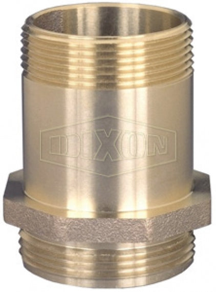 PRN150F Dixon Brass Pin Rack Nipple - 1-1/2" Male NPT x 1-1/2" Male NST(NH)