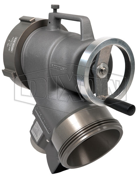 FMGR45F45F Dixon Aluminum Alloy Piston Intake Relief Valve - 4-1/2" Male NST(NH) x Two 4-1/2" Female NST(NH) Swivel Ends