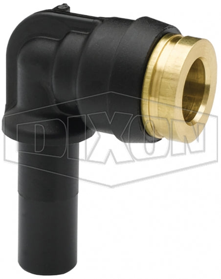 31825600DOT Dixon Valve D.O.T. Push-In Fitting - Plug In Elbow - 1/4" Tube OD