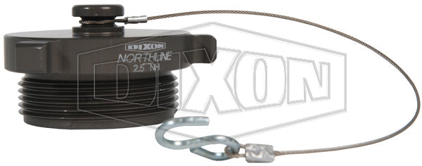 PLUG400F-C Dixon Aluminum Plug with Cable - Rocker Lug - 4" Male NST(NH) - Old Part #: AFP400F