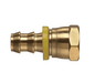 POFFPS-0606 Kuriyama Brass 3/8" Push-On Fitting - 3/8-18" Female Pipe Swivel NPTF - 3/8" Hose Size