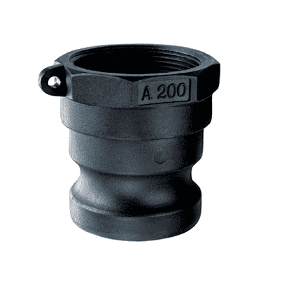 PPA400 by Kuriyama | Quick-Acting Coupling | Part A | 4" Male Adapter x 4" Female NPT | Polypropylene