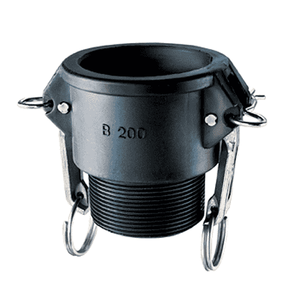 PPB050 by Kuriyama | Quick-Acting Coupling | Part B | 1/2" Female Coupler x 1/2" Male NPT | Polypropylene