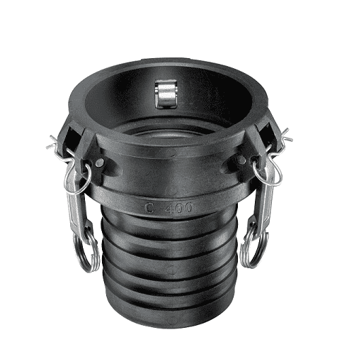 PPC300 by Kuriyama | Quick-Acting Coupling | Part C | 3" Female Coupler x 3" Hose Shank | Polypropylene