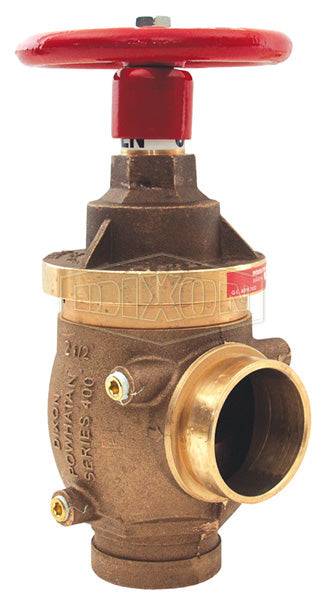 NAPRAVGT250-55 Dixon Cast Brass Factory Set Pressure Reducing (Regulating) Angle Valve - 2-1/2" Grooved Inlet x 2-1/2" Grooved Outlet
