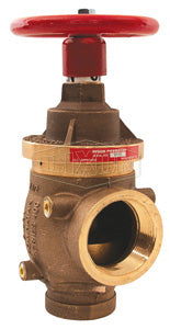 NAPRAVGFT250-75 Dixon Cast Brass Factory Set Pressure Reducing (Regulating) Angle Valve - 2-1/2" Grooved Inlet x 2-1/2" Female NPT Outlet
