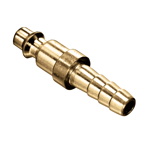 QDAP-6HP by Kuriyama | Semi-Automatic Quick Disconnect Industrial Plug | 1/4" Body Size | 3/8" Hose Barb | 300 PSI | Brass