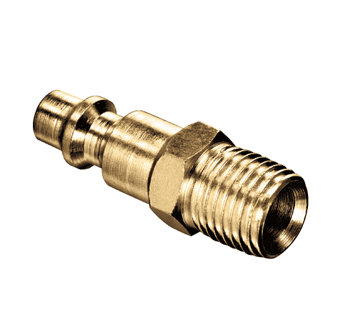 QDAP-6MP by Kuriyama | Semi-Automatic Quick Disconnect Industrial Plug | 1/4" Body Size | 3/8" Male NPTF | 300 PSI | Brass